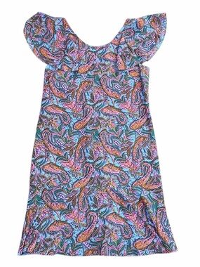 J.Crew Multicolor Paisley Dress 100% Silk Mermaid Style size 8 Tall‎